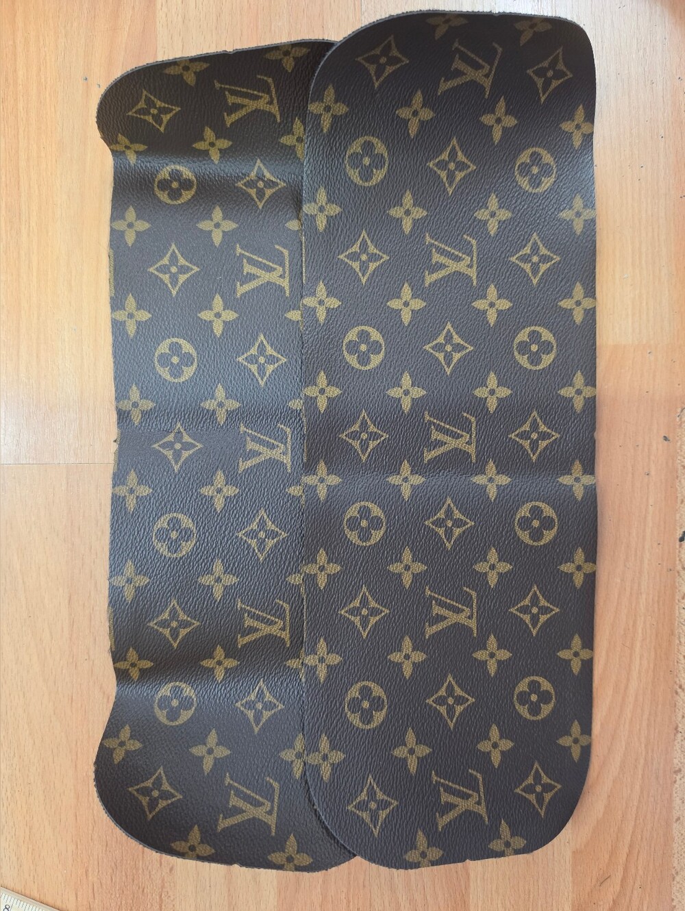 Louis Vuitton Brown and Gold Monogram Canvas Panels...x2